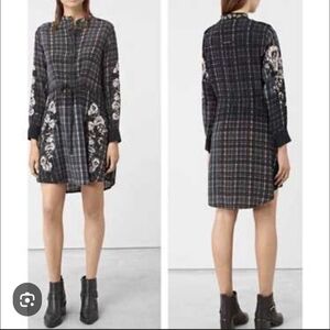 All Saints Sanko Prairie 100% Silk Dress